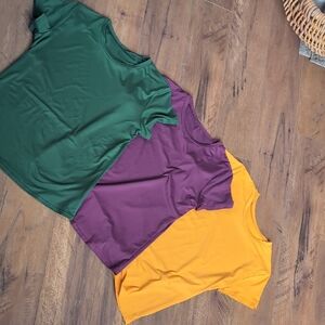 Women's Green, Purple, and Yellow Tops